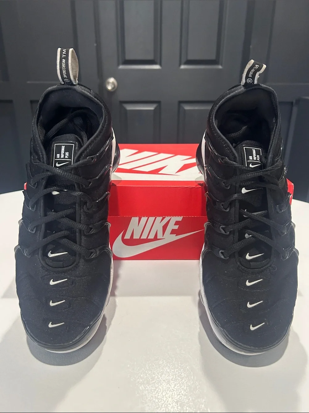 Nike Air VaporMax Plus “OverBranding Black” Women’s Size 9